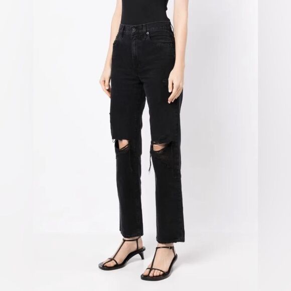 NWT SLVRLAKE Black Distressed Women's Jeans - Picture 1 of 6